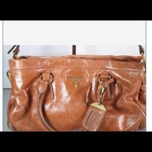 Prada Carmel brown handbag AUTHENTIC